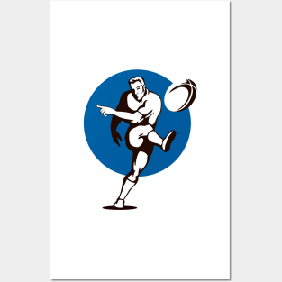 Rugby Kicker Retro Posters and Art